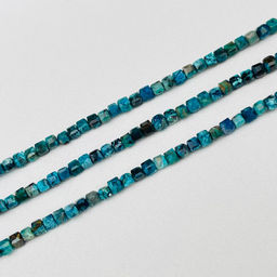 Бусины для украшений из Хризоколлы (145 бусин)