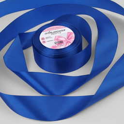 Лента атласная, 40 мм, 23±1 м, синяя №40