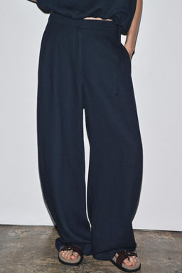ZW COLLECTION LINEN BALLOON TROUSERS - Zara фото 11