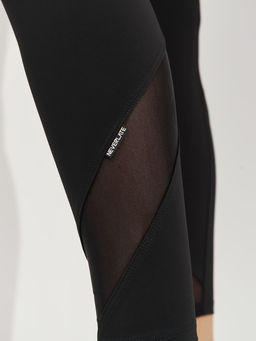 Леггинсы с двойным поясом и вставками из сетки - NEVERLATE фото 4