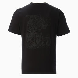 Футболка мужская, цвет черный/дракон, размер 54