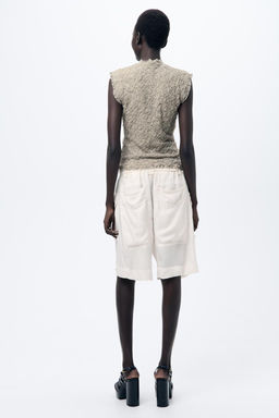 CREASED-EFFECT KNIT TOP - Zara фото 7