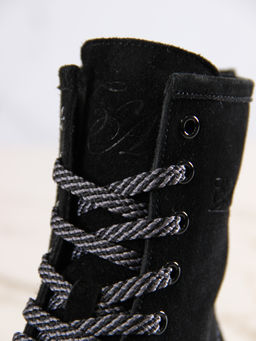 Ботинки EDART 327.22511gr. Черные замша/шерсть фото 11