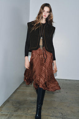 VELVET QUILTED WAISTCOAT ZW COLLECTION LIMITED EDITION - Zara фото 3