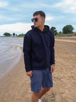 Толстовка, Худи К201-ИЗИ Темно-синий