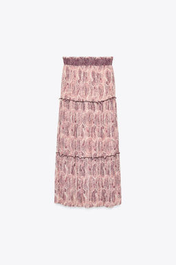 PRINTED MIDI SKIRT - Zara фото 7