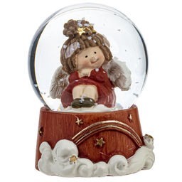 Фигурка декор в стекл шаре "Ангел", D 4.5 см, L4,5 W4,5 H6 см, 2в.