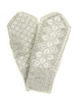 Варежки женские "Цветы с ромбами" ПП 3231-4