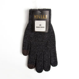 Перчатки мужские серые MINAKU, размер 9-10 (22-24 см), серые