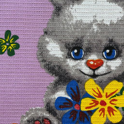 Цена за 2 шт. Полотенце вафельное Зайка сиреневый 35×60 см, 150 г/м, хл 100%
