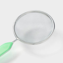 Цена за 3 шт. Сито для просеивания с ручкой Доляна «Хозяюшка», d=10 см, зелёное