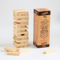 Падающая башня дженга, 54 бруска, 18.5×6 см