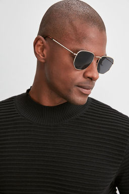 Trendyolmilla Man Siyah Slim Dar Kesim Yar?m Bal?kc? Yaka Dokulu Triko Kazak TMNAW20LS0012