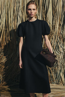 VESTIDO MIDI CON LINO ZW COLLECTION / Negro - Zara фото 2