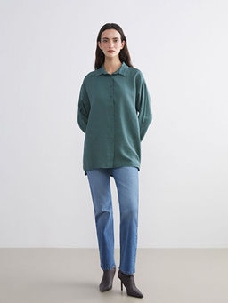Oversize Modal Kar???ml? Kad?n G?mlek Tunik