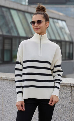 Джемпер F322-15115 white-black - Fine joyce фото 12