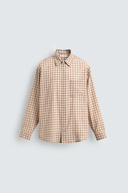 TEXTURED CHECK SHIRT - Zara фото 7