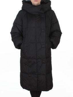 8892 BLACK Пальто зимнее женское (200 гр. холлофайбер)