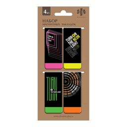 Набор закладок магнитных для книг арт. 61148 / 100 ЯРКИЙ НЕОН