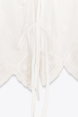 EMBROIDERED STRAPPY TOP - Zara фото 8