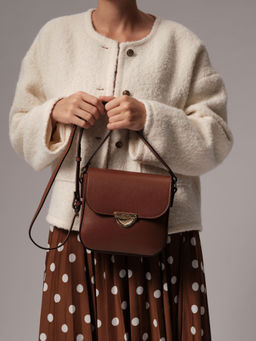 Сумка кожаная через плечо Deboro 3158 коппер