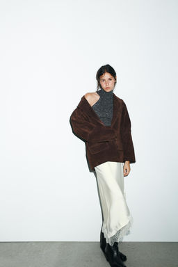 OVERSIZE SUEDE LEATHER BLAZER