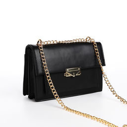 Сумка-мессенджер на клапане, цвет чёрный - Simaland фото 4