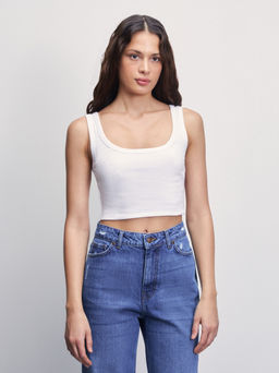 Укороченный топ в рубчик / Zarina