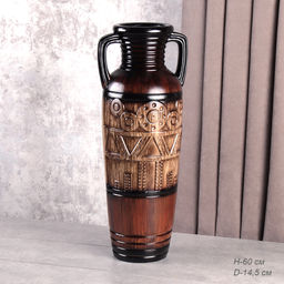 Ваза 60 см с ручками / A24933 /уп 6/коричневая - ГалеонТрейд фото 2