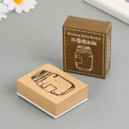 Печать дерево, резина «Банка с пробкой», 7×5.5 см