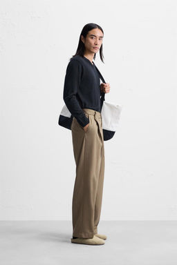 BELTED PLEATED TROUSERS - Zara фото 22