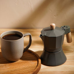 Кофеварка гейзерная SL Home «Ферамо», 150 мл, 11×15.5×12 см, алюминий, оливковая