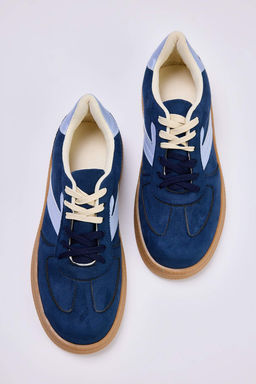 Lacivert Iki Bagc?kl? Cift Kullan?ml? Kad?n Retro Spor Ayakkab? TAKSS25SN00009