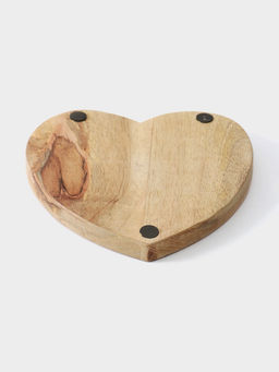 Блюдо в форме сердца Оливковая ветвь, дерево манго, 20.5?20?2.3 см
