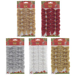 Набор из 12шт Изделие декоративное "Бант", L14W1 H24 см, 5в.