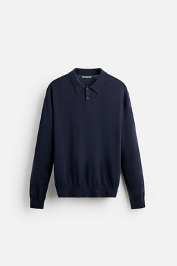 COTTON/SILK KNIT POLO SHIRT - Zara фото 5