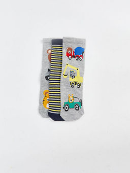 Desenli Erkek ?ocuk Soket ?orap 3l?