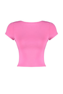 Trendyolmilla Siyah S?rt Dekolteli Crop Pamuklu Esnek Orme Bluz TWOSS23BZ00912  фото 37