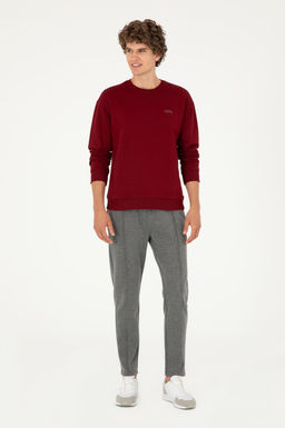 Мужской бордово-красный базовый свитшот Неожиданная скидка в корзине - U.s. polo assn фото 4