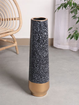 Ваза напольная «Честер», классик, 60×12 см, керамка, чёрная