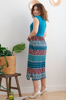 Сарафан женский из кулирки Лисандра бирюза - Амадэль фото 4