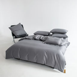Комплект постельного белья Однотонный Сатин Элитный на резинке OCER014 180*200*30;160*200*30;140*200*30 Евро 4 Наволочки