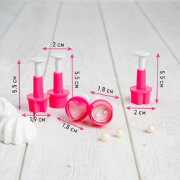 Плунжеры кондитерские Доляна Праздник, набор 5 шт., пластик, розовые фото 8