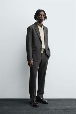 TEXTURED SUIT TROUSERS - Zara фото 10