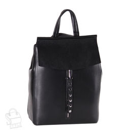 Рюкзак женский кожаный 18067 black Polina&Eiterou/30  в Новосибирске