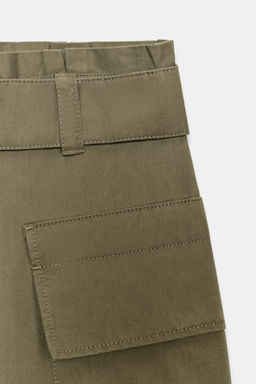 PANTAL?N PAPERBAG CARGO CINTUR?N / Khaki - Zara фото 6