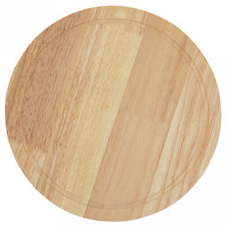 Доска разделочная деревянная "Bosco" д31см, h1,2см, круглая, дерево Гевея, в наборе нож из нержавеющей стали для пиццы 19,5х7см, "Regent" (Китай)