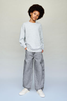 JEANS BAGGY CARGO / Gris