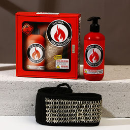 Подарочный набор косметики На всякий пожарный случай, гель для душа 300 мл и мочалка для тела, HARD LINE