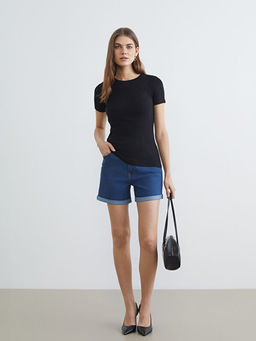 Джинсовые шорты Mom Fit женские